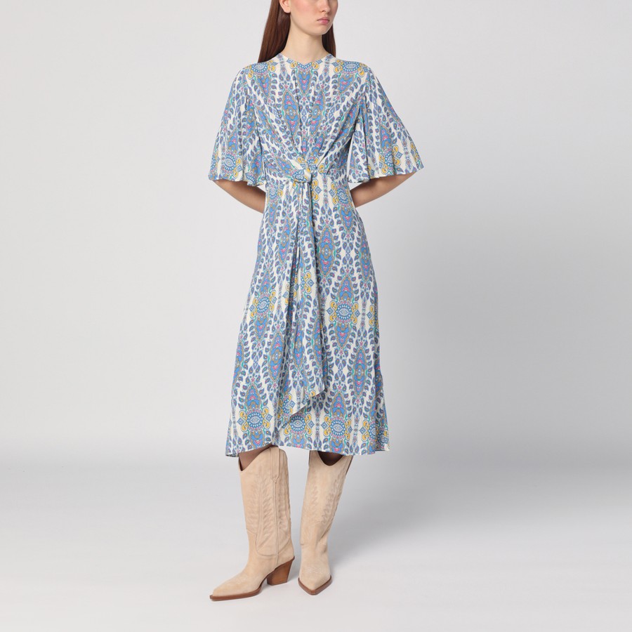 ワンピース Etro Chemisier Dress Etro - Abito Zodiac Floral Print Halter Gown | Mitchell Stores