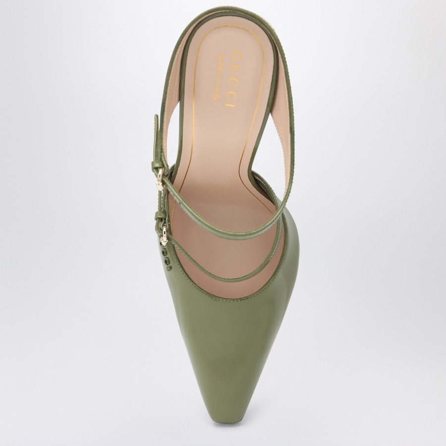 GUCCI Green sabots with transparent wedge | TheDoubleF