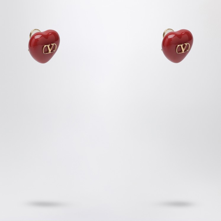 Valentino Garavani Royal Black Heart Earrings | TheDoubleF