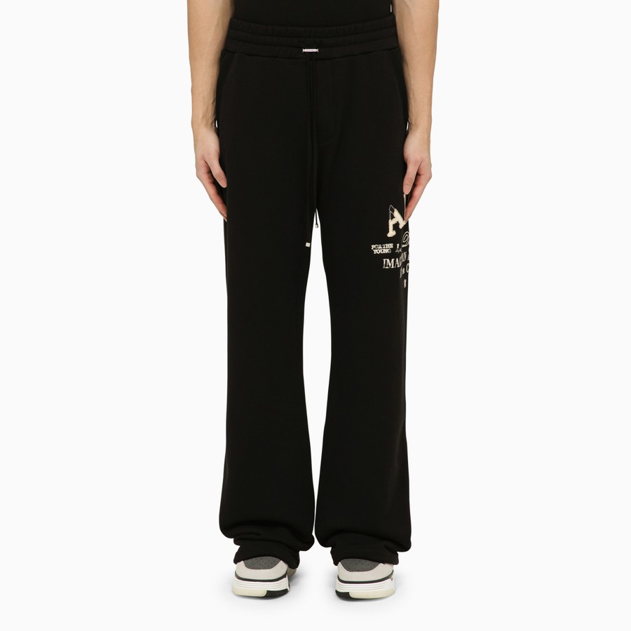 AMIRI Black jogging trousers with logo | TheDoubleF