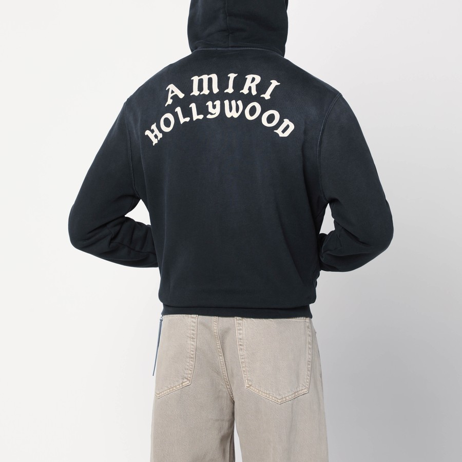 パーカー・フーディ Amiri Faded Black Zip Sweatshirt With Logo AMIRI Faded black zip sweatshirt with logo – Lord & Taylor