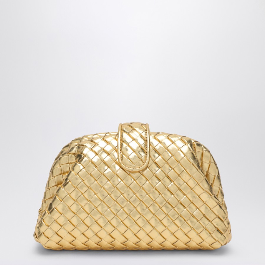 Bottega Veneta Clutch Lauren 1980 small gold in Intrecciato