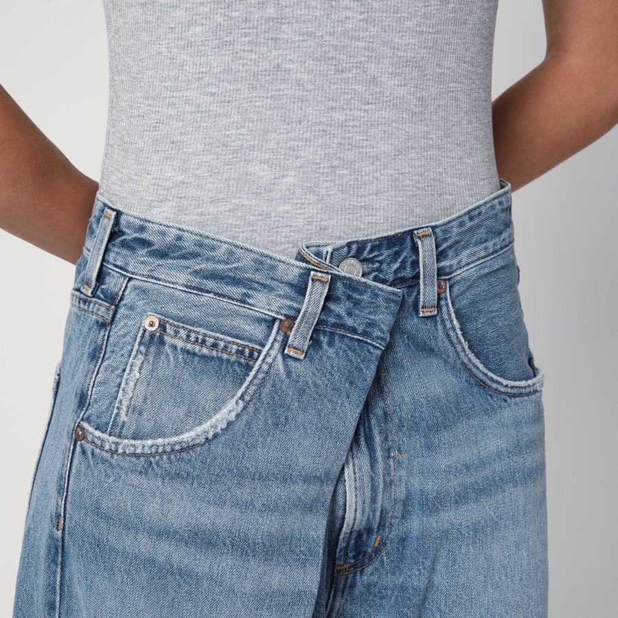 ボトムスその他 AGOLDE Wide blue Vana Fold jeans with washed effect Agolde Wide Blue Vana Fold Jeans With Washed Effect | Balardi
