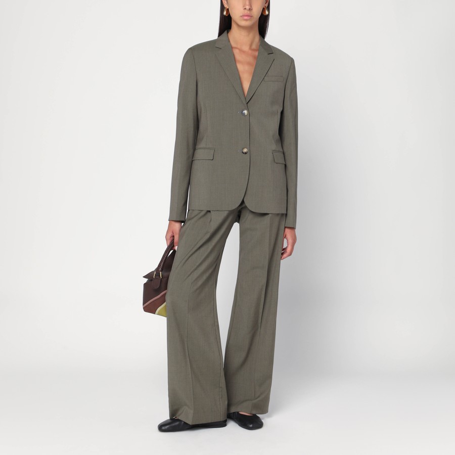 ジャケット LOEWE KHAKI JACKET WITH SLIT ON THE BACK Loewe Khaki jacket with slit on the back | TheDoubleF