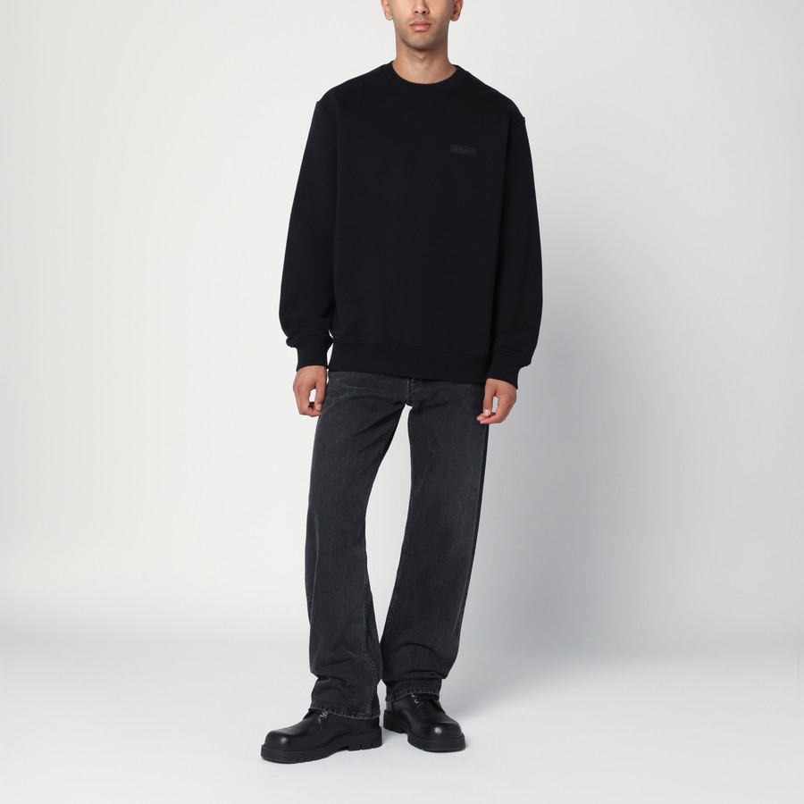Givenchy Black crew neck cotton sweatshirt | TheDoubleF