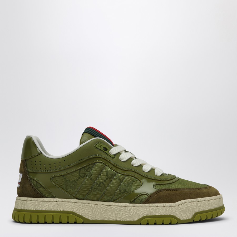 スニーカー GUCCI RE-WEB SNEAKER IN GREEN GG FABRIC Men's Gucci Re-Web sneaker in dark green GG nylon | GUCCI® CA