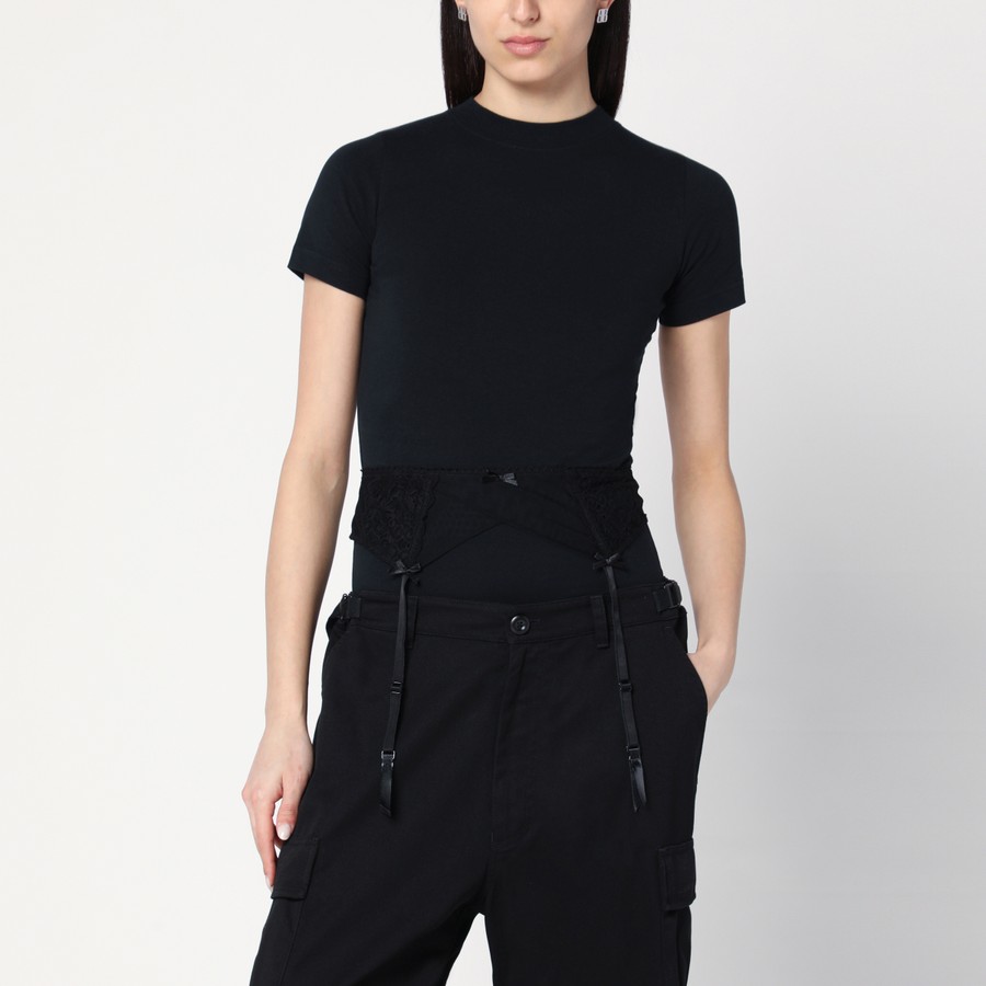 Tシャツ・カットソー BALENCIAGA LINGERIE T-SHIRT IN STRETCH COTTON Balenciaga Lingerie T-Shirt | Grey | FARFETCH