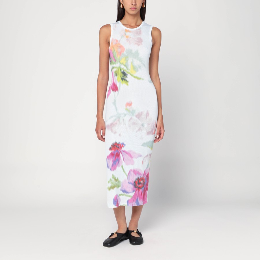 ワンピース LOEWE DRESS (S359Y51XA9 LIGBLUMUL) Loewe Silk-blend dress with floral digital print | TheDoubleF