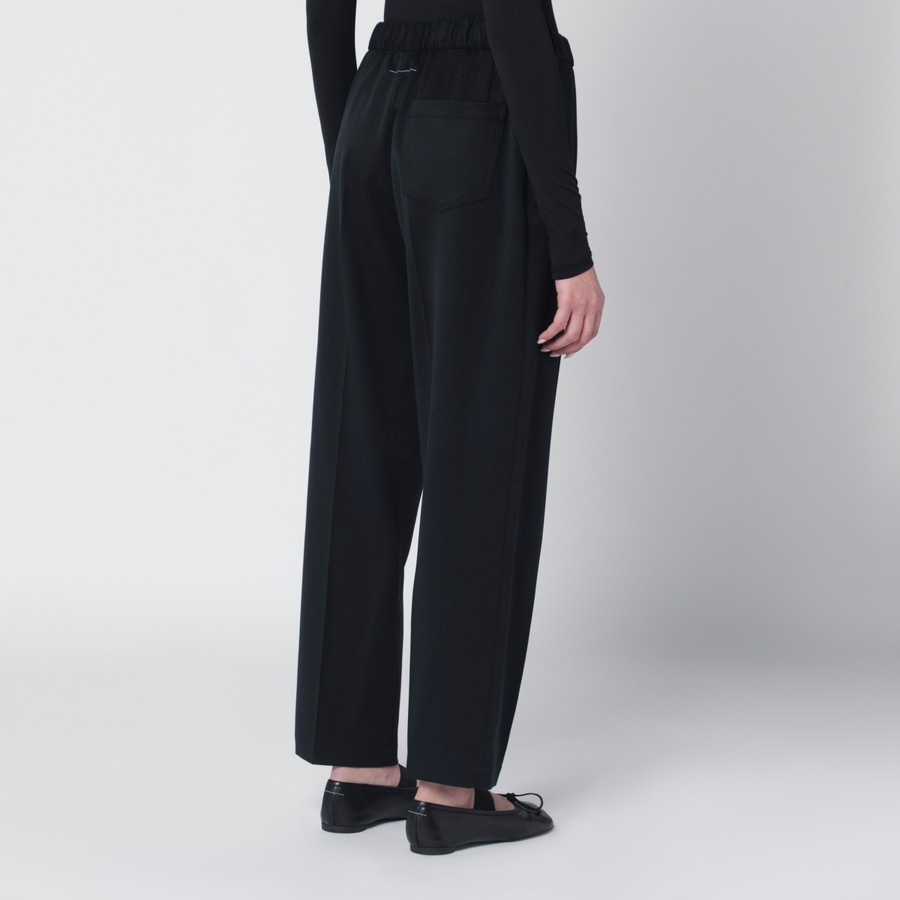 MM6 Maison Margiela Black wool-blend trousers | TheDoubleF