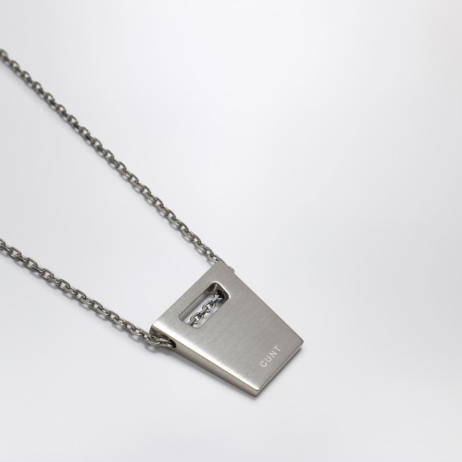 ネックレス・チョーカー Rick Owens Silver Cunt Necklace In l Rick Owens Silver Cunt necklace in metal | TheDoubleF