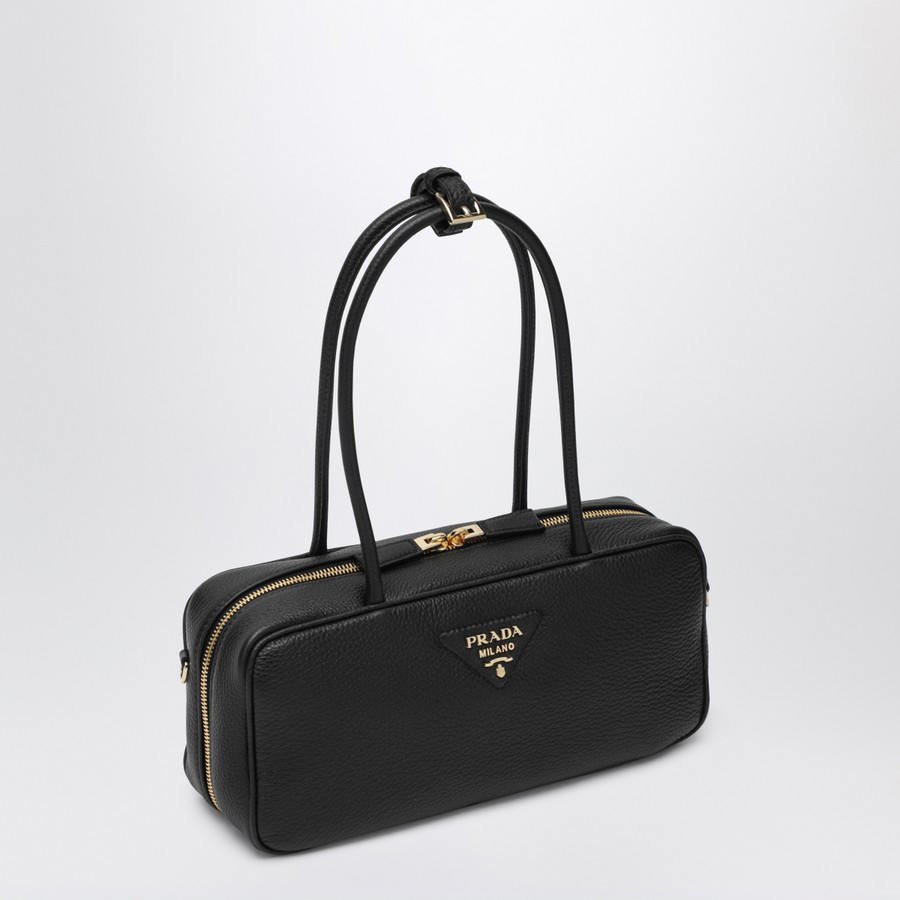 Prada Medium black leather bowling bag | TheDoubleF
