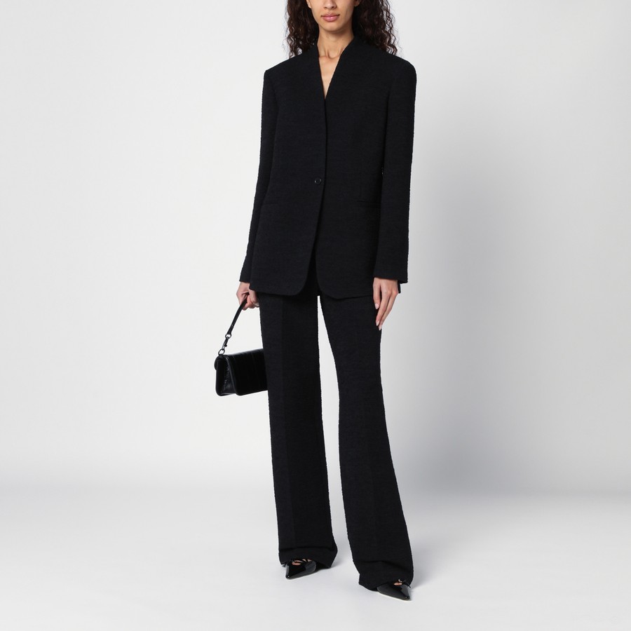 ジャケット Loulou Studio Black single-breasted boucle jacket Loulou Studio Black single-breasted bouclé jacket | TheDoubleF