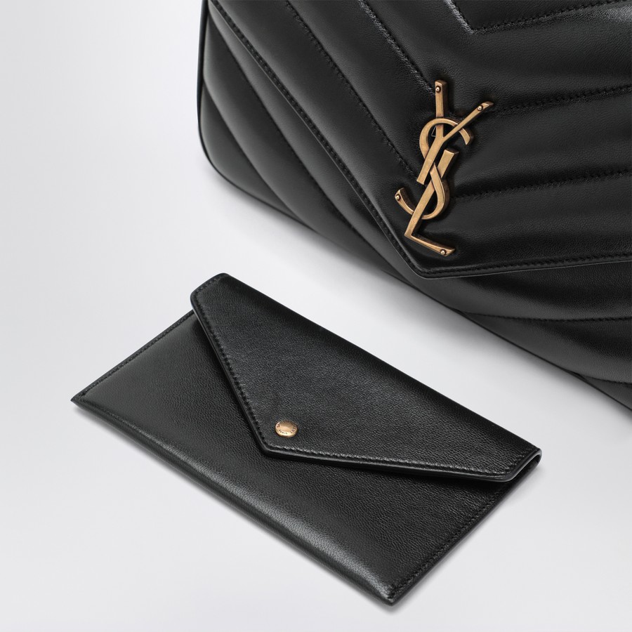 Saint Laurent Medium black leather LouLou bag | TheDoubleF