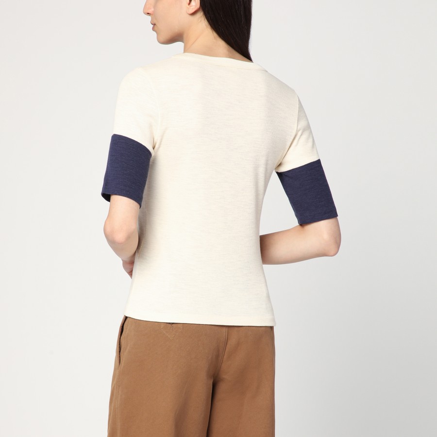 Tシャツ・カットソー Chloe FW25 REGULAR T-SHIRT (CH25AJH01174 107) Chloé Wool and cotton T-shirt with logo | TheDoubleF