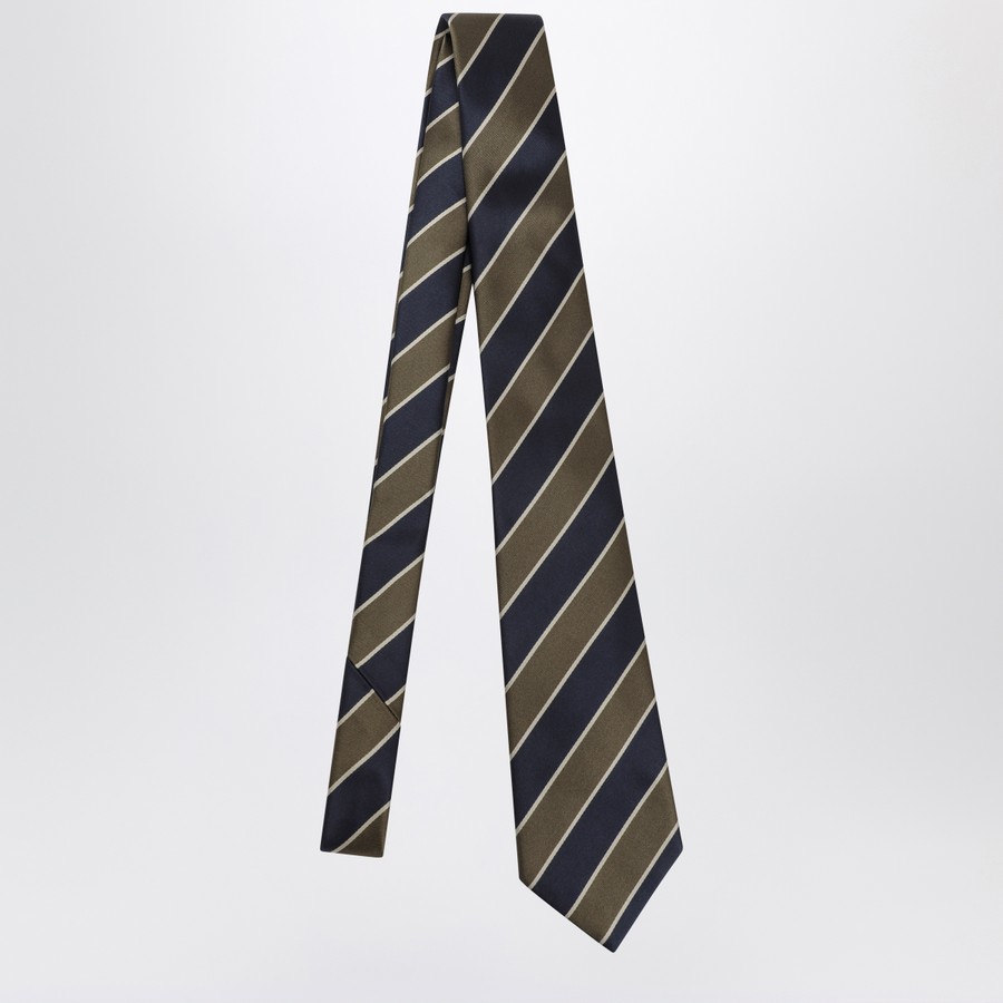 ファッション雑貨・小物その他 Saint Laurent Navy blue/multicolored striped silk tie Saint Laurent Navy blue/multicolored striped silk tie