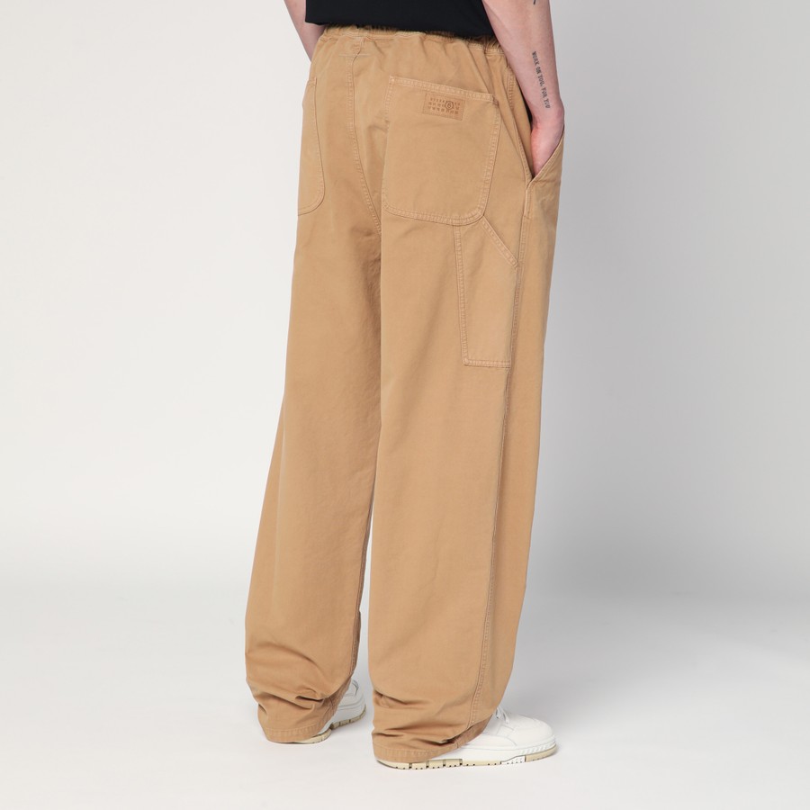 MM6 Maison Margiela Baggy/loose ochre cotton pants | TheDoubleF