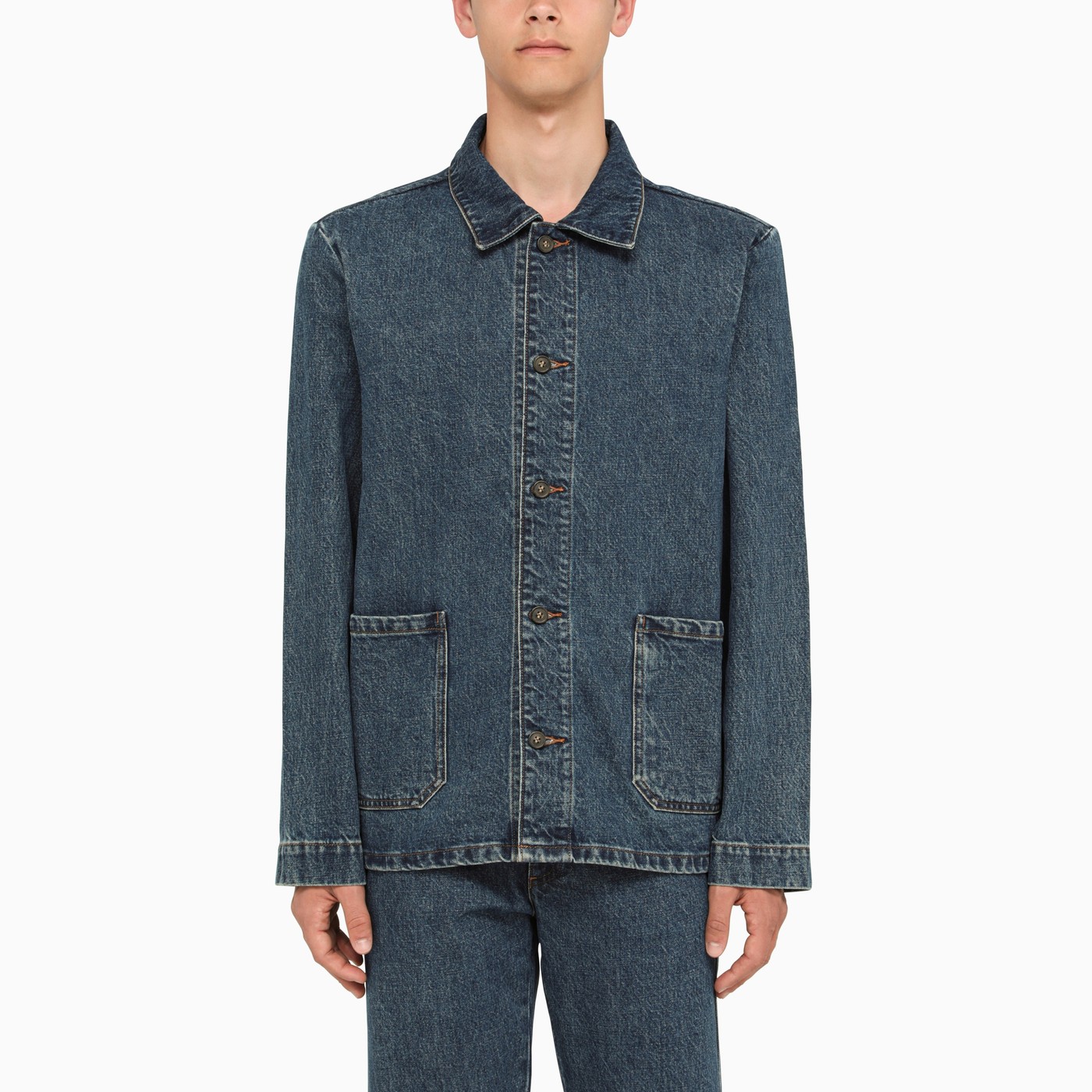 A.P.C. Indigo denim regular jacket TheDoubleF