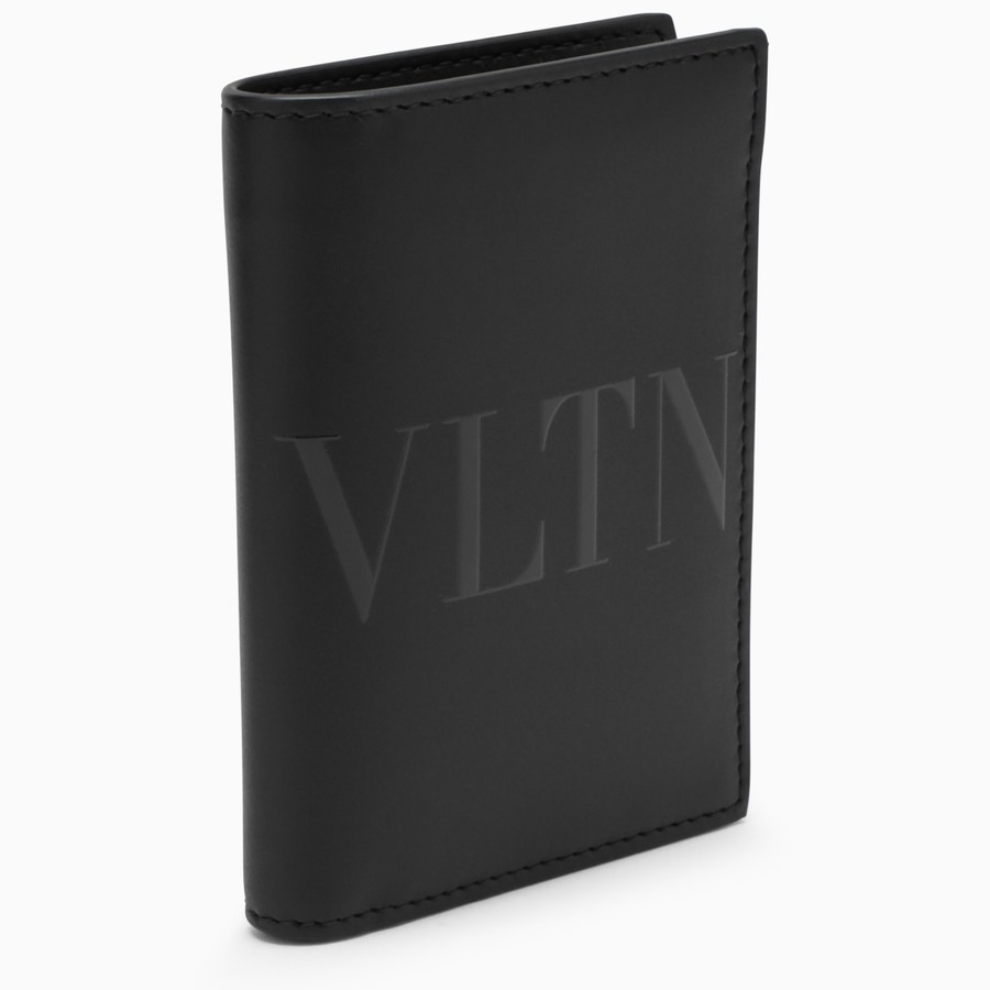 ☆人気☆【VALENTINO】☆Valentino VLTN logo card wallet☆ Valentino Garavani VLTN-print Leather Card Holder | Black