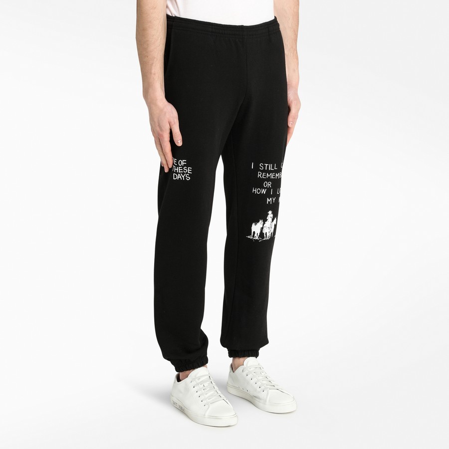 One Of These Days Black Printed Jogging Trousers In Black