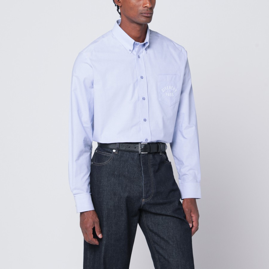 Givenchy Light blue button-down shirt in cotton | TheDoubleF