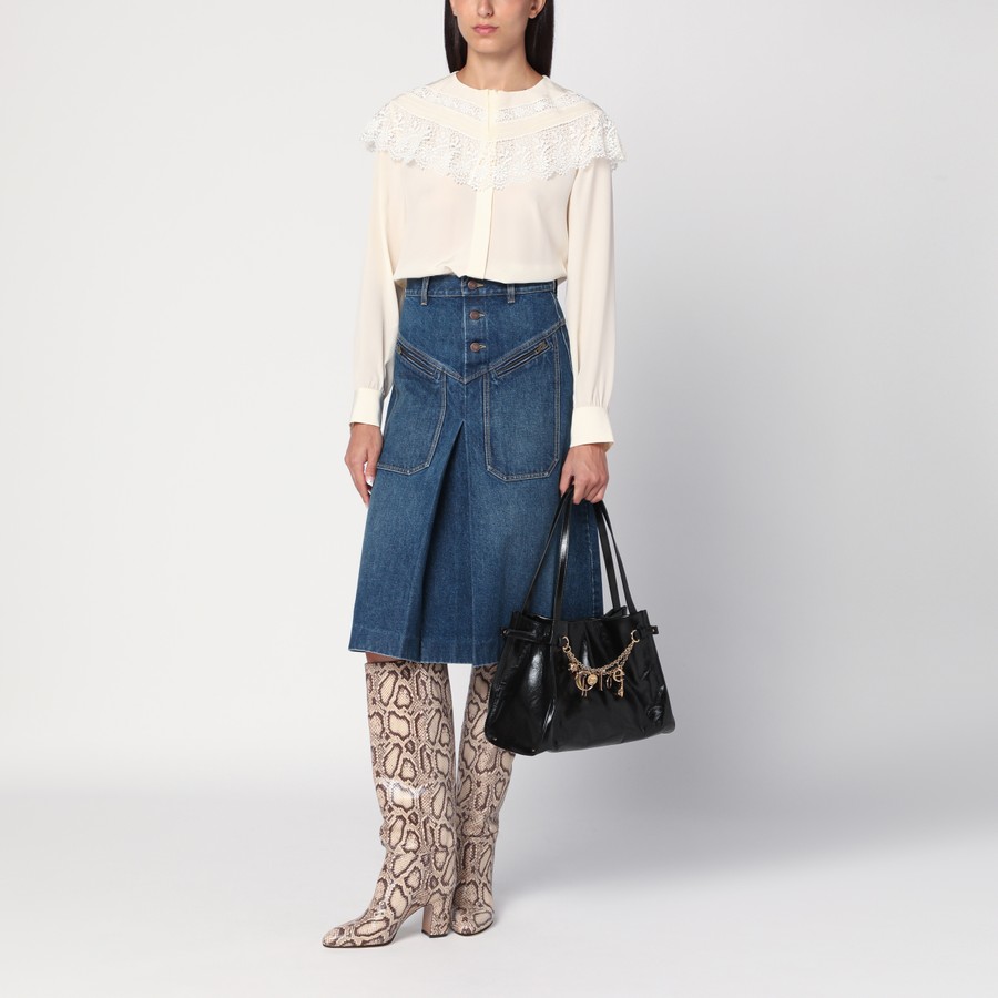 ショルダーバッグ・ポシェット Chloe Chloe Charms Black Leather Shoulder Bag Chloé Chloé Charms black leather shoulder bag | TheDoubleF