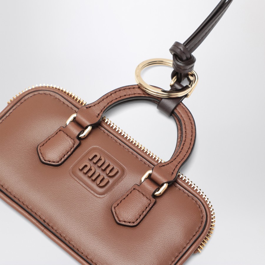 Miu Miu Trick Arcadie in cognac-coloured leather | TheDoubleF