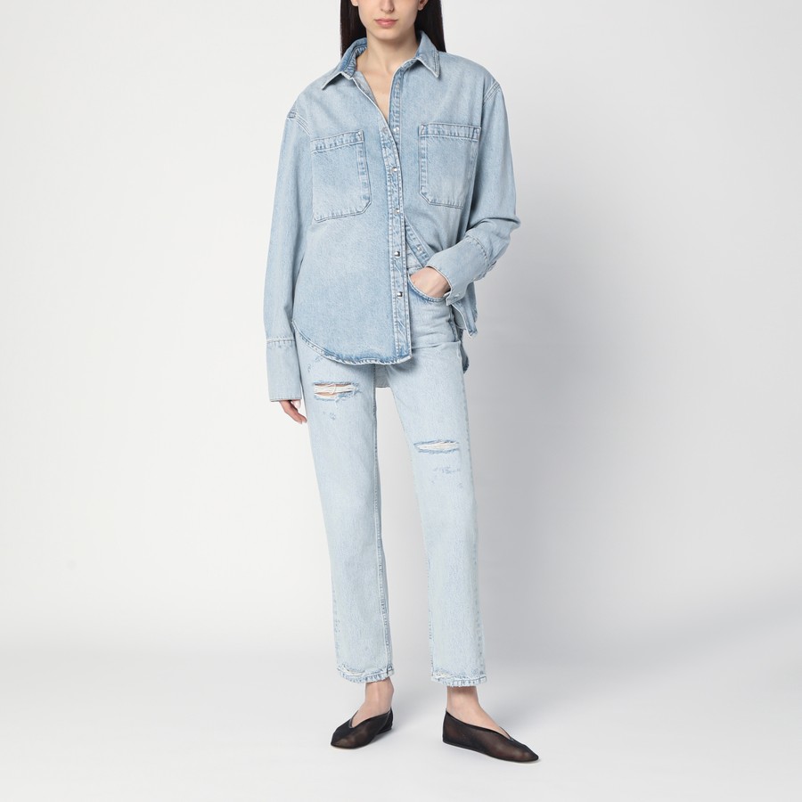 ボトムスその他 ANINE BING Kate straight-leg bleached blue jeans ANINE BING Kate straight-leg bleached blue jeans | TheDoubleF