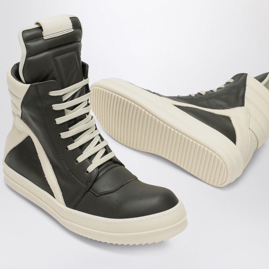 スニーカー RICK OWENS FOREST GREEN/MILK WHITE GEOBASKET SNEAKERS Rick Owens Forest green/milk white Geobasket sneakers