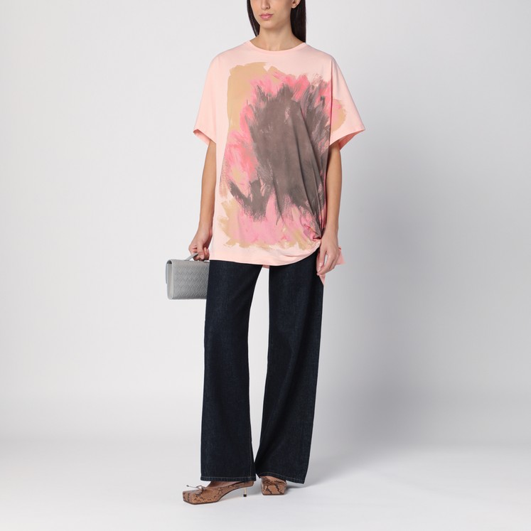 Tシャツ・カットソー DRIES VAN NOTEN PINK COTTON T-SHIRT WITH BOW 30883785_59735663_600.jpg