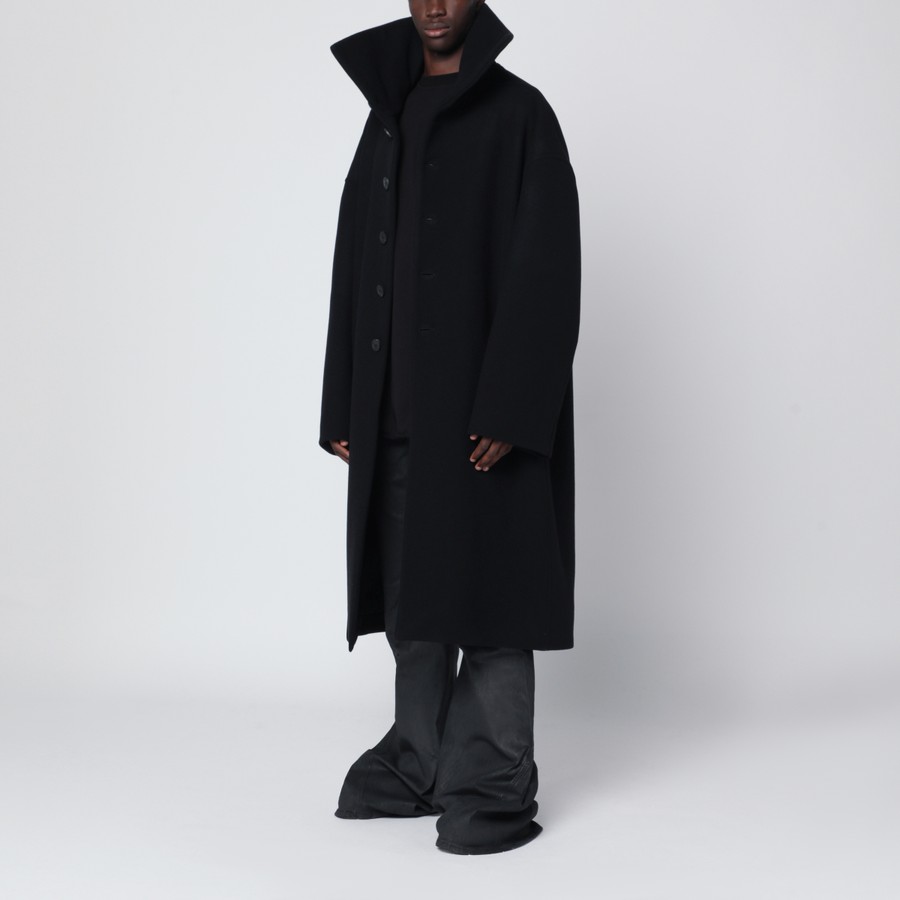 RICK OWENSウールコート Rick Owens Black wool coat | TheDoubleF