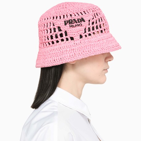 bucket hat prada pink