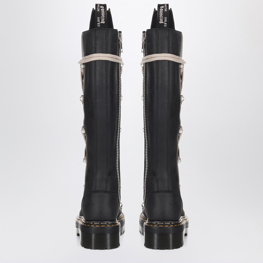 Dr. Martens x Rick Owens 1B60 Quad Sole Pentalace black tall boots