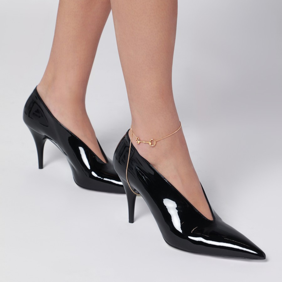 GUCCI Black Gucci 97 heeled mules | TheDoubleF