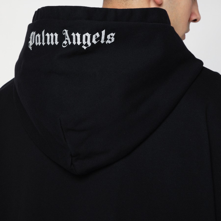 パーカー・フーディ PALM ANGELS Men Hoodies PMBB153C99FLE002 1003 BLACK Palm Angels Black Logo sweatshirt hoodie | TheDoubleF