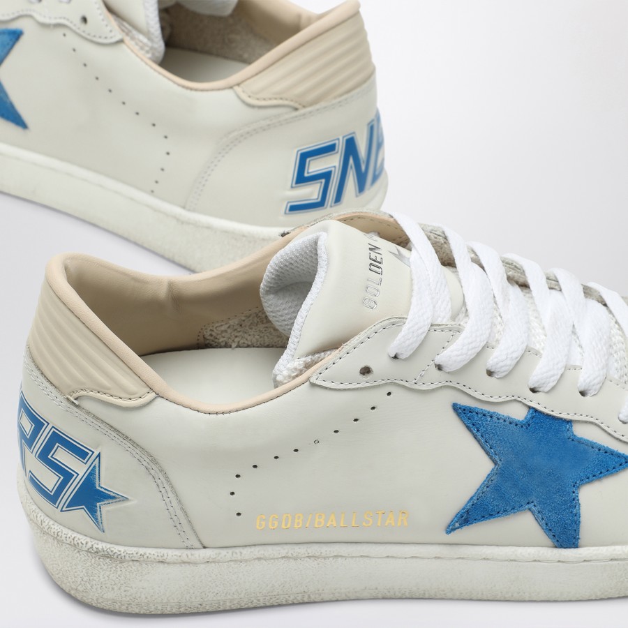 【関税&送料込】Golden Goose White Bluette Wood Ash Ballstar Golden Goose White/bluette/wood ash Ballstar sneakers