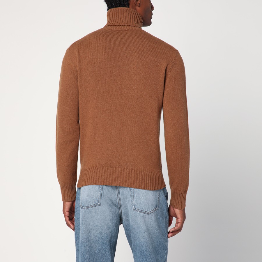 Ami Paris Hazelnut Ami De Coeur turtleneck sweater | TheDoubleF