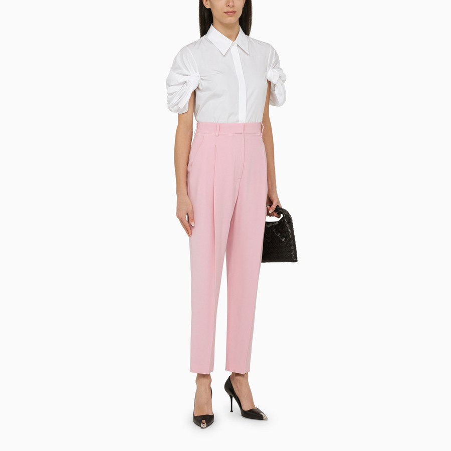パンツ MCQUEEN Pants with front pleats Pink Alexander McQueen Pleated high-rise Tailored Trousers | Pink