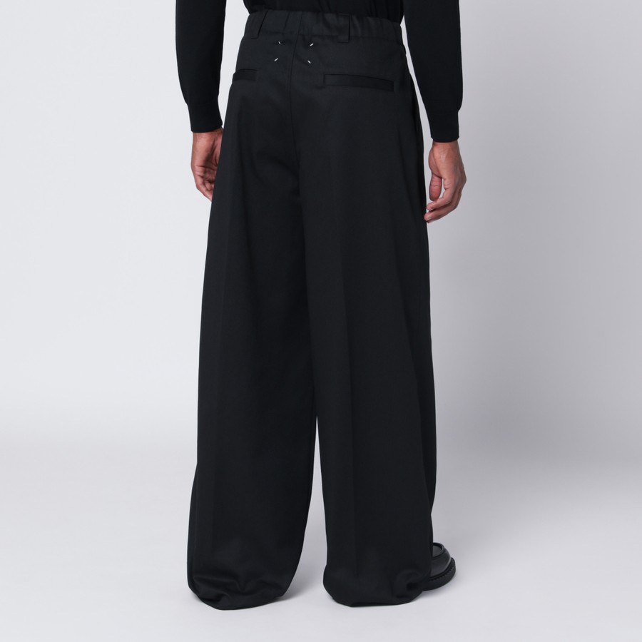 MARTIN MARGIELA ブラックコットンパンツ　サイズ50 イタリア製 Maison Margiela Wide black pants in cotton blend | TheDoubleF
