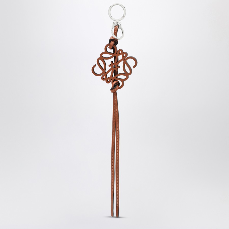 アクセサリーその他 Loewe Brown leather Anagram pendant Anagram charm in calfskin Brown - LOEWE