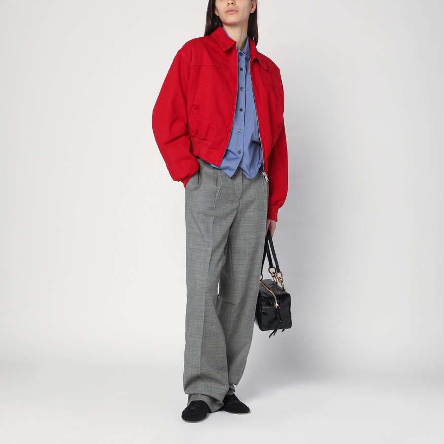 ジャケット PRADA Woman Jacket Red 29P278SOOO16NM F0011 Prada Red bomber jacket in canvas | TheDoubleF