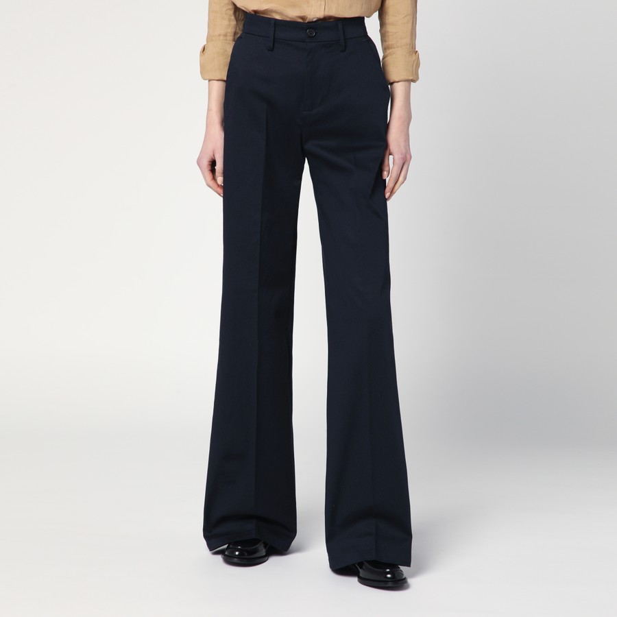 ボトムスその他 DEPARTMENT 5 Misa blue navy cotton wide trousers DEPARTMENT 5 Misa blue navy cotton wide trousers | TheDoubleF
