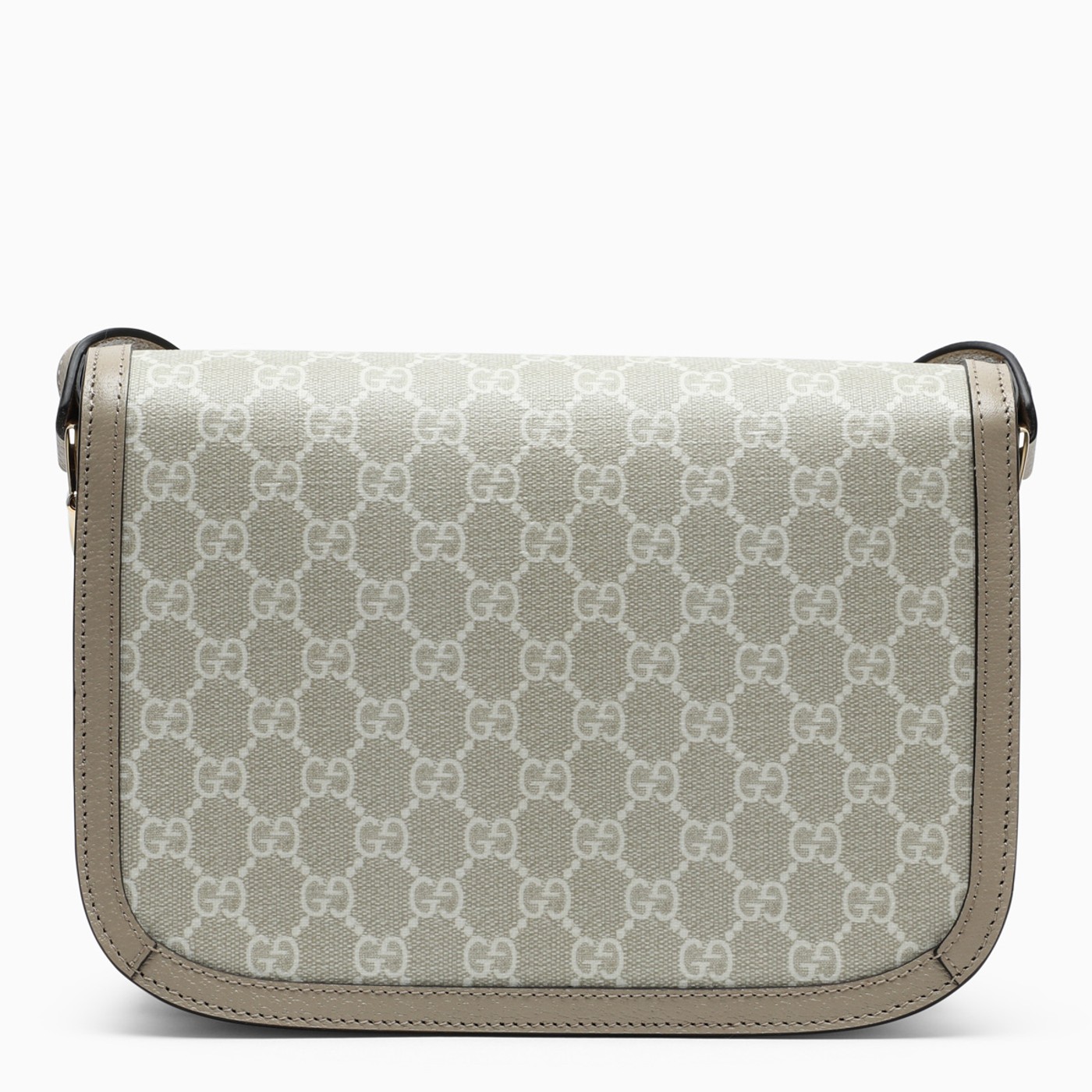 GUCCI 1955 Horsebit small beige and white crossbody bag TheDoubleF