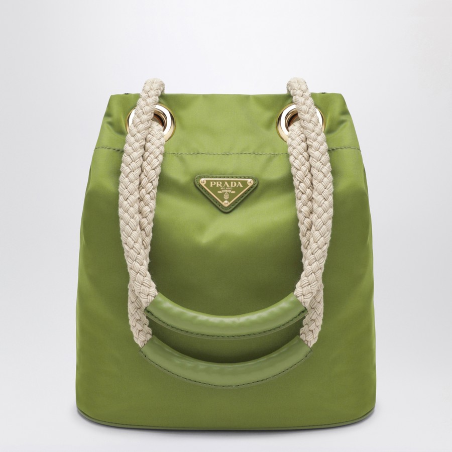 Prada Mariner small bucket bag in ivy-green Re-Nylon | TheDoubleF