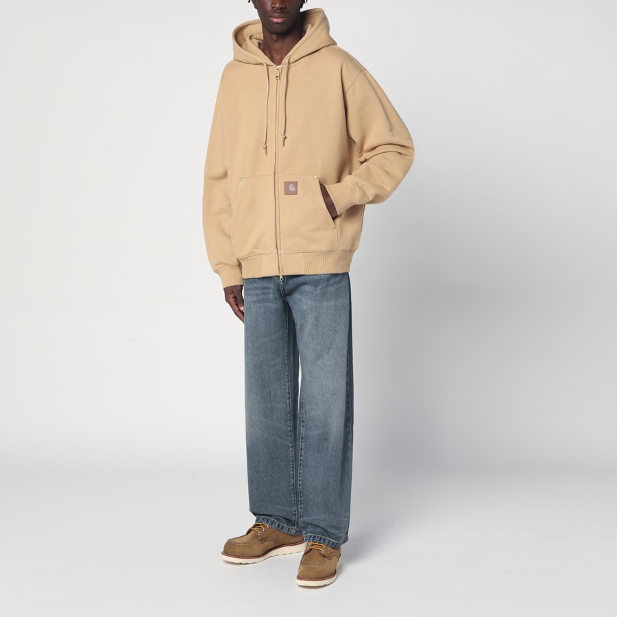 Carhartt WIP Hooded Eldon Sweat Jacket Dusty Brown | TheDoubleF