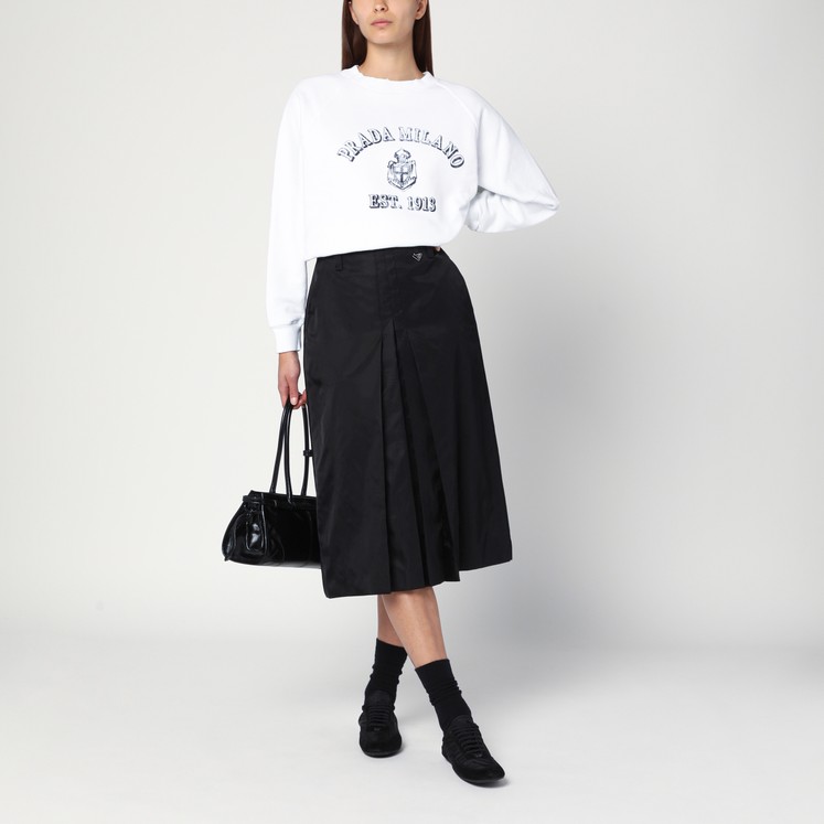 スカート PRADA SKIRT (21Y009SOOO1WQ8 F0002) Black Flared Re-nylon Skirt | PRADA