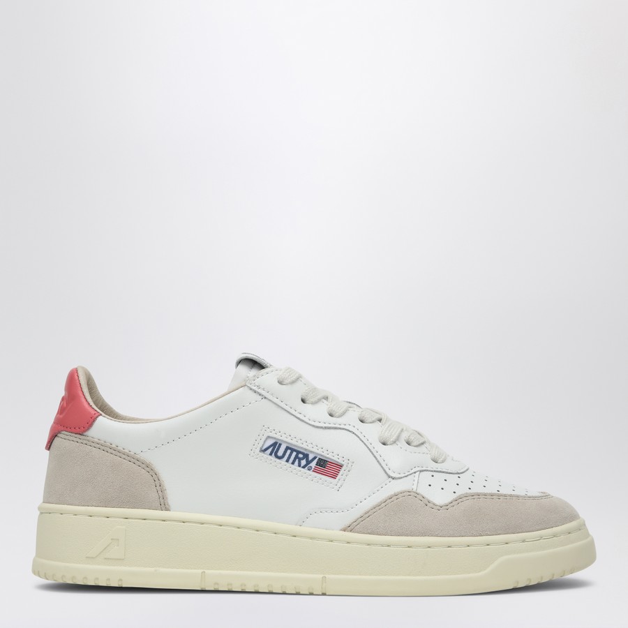 スニーカー Autry Medalist Sneakers In White Coral Leather And Suede AUTRY Medalist sneakers in white/coral leather and suede