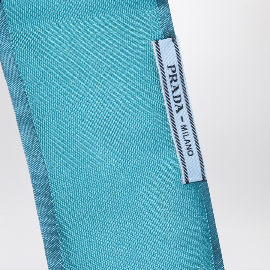 ボレロ・ショール Prada Turquoise ribbon in silk twill Prada Turquoise Ribbon in Silk Twill – LOZURI®