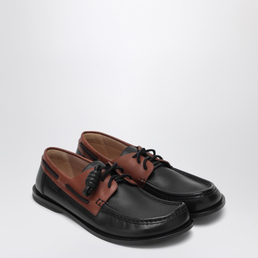 Loewe Campo boat shoe in brown/black TheDoubleF