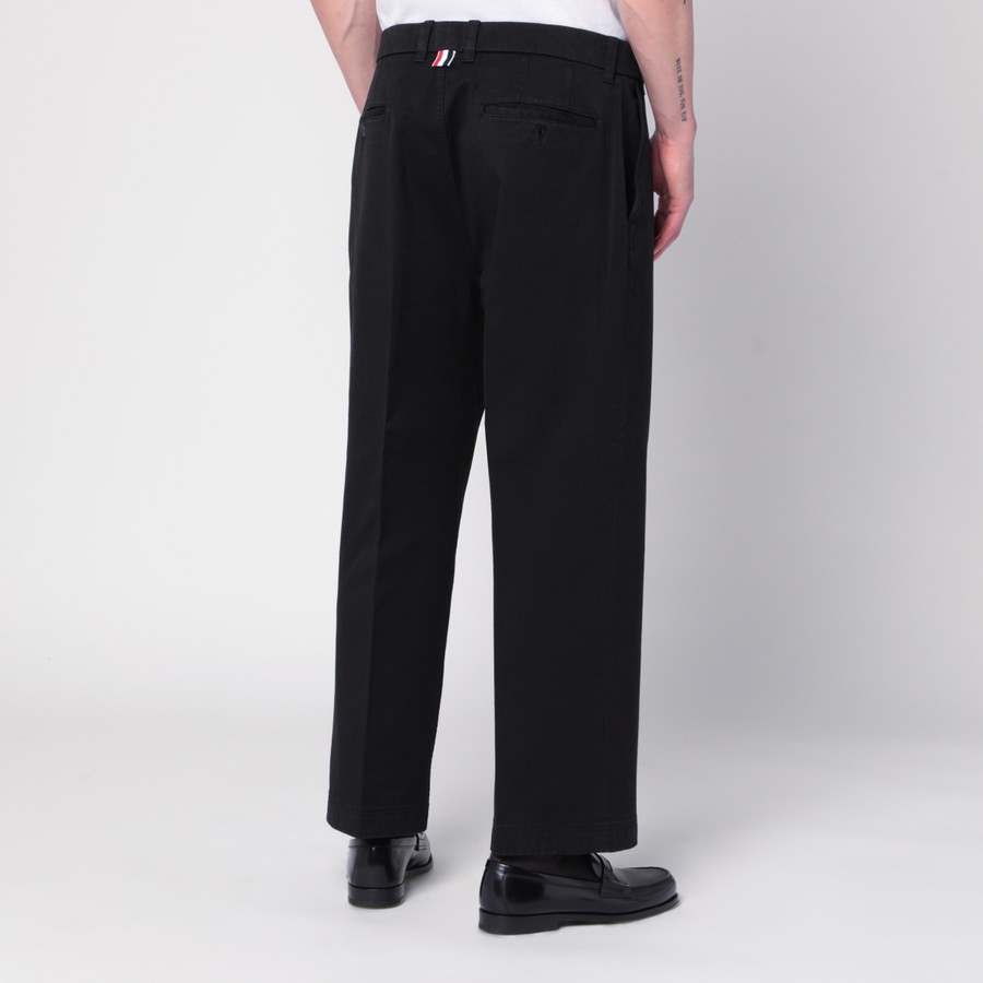 【送料&関税込】Thom Browne Wool Tailored Trousers Thom Browne Black wool-blend trousers | TheDoubleF