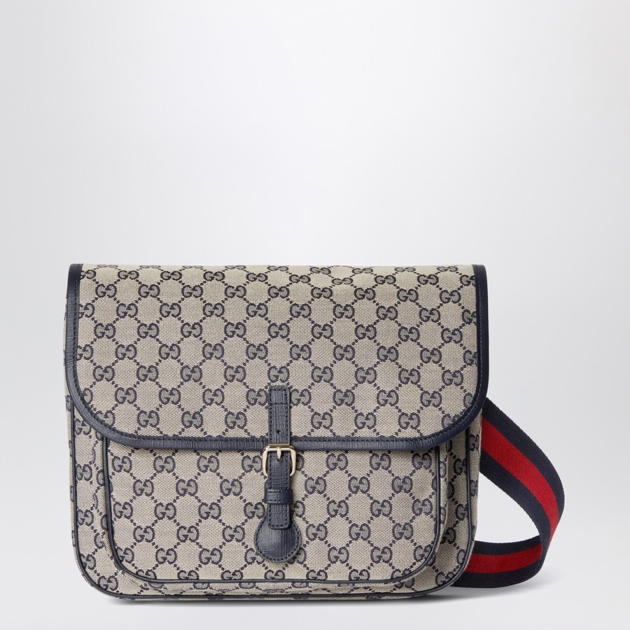 GUCCI Beige/ebony GG fabric shoulder bag TheDoubleF